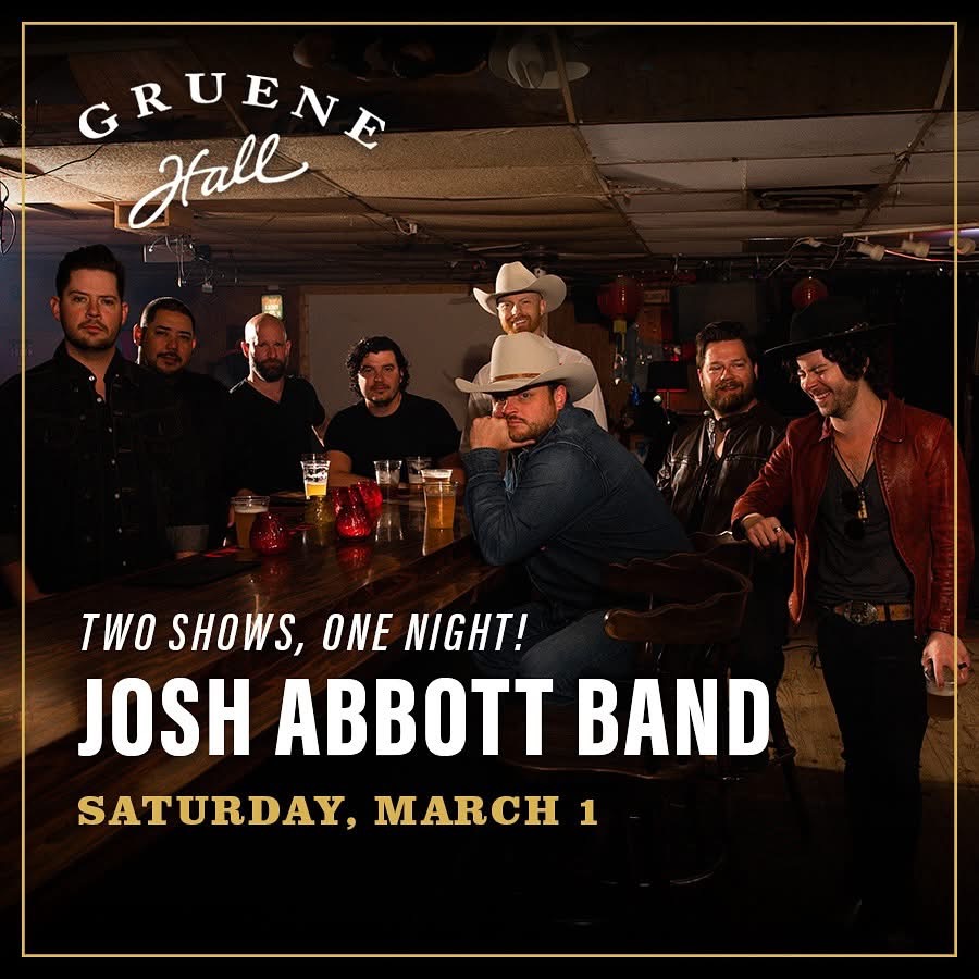 The Josh Abbott Band will Play ‘Two Shows, One Night at Gruene Hall
